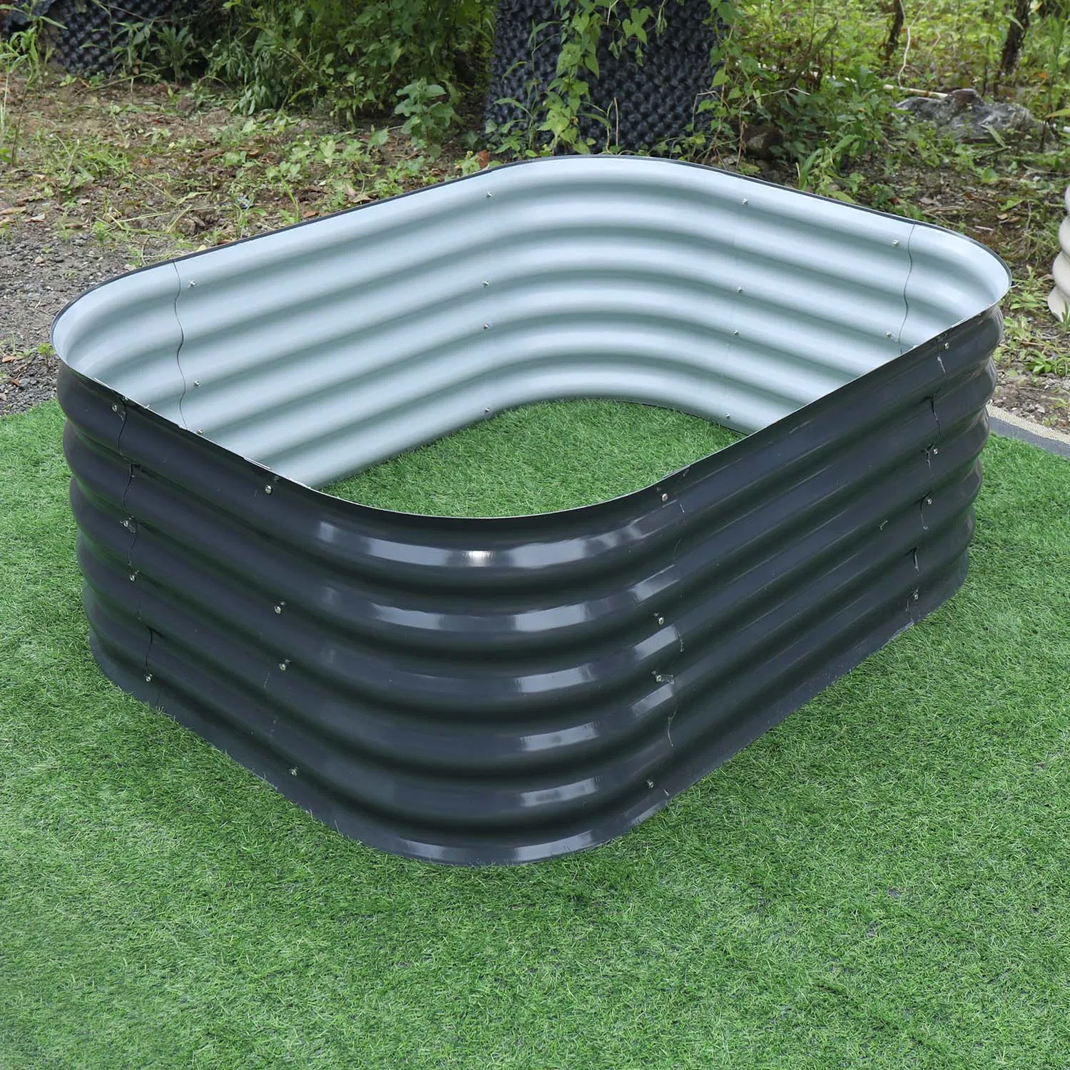 Metal Garden Fencing Raised Garden Bed for Seeding Modular 4