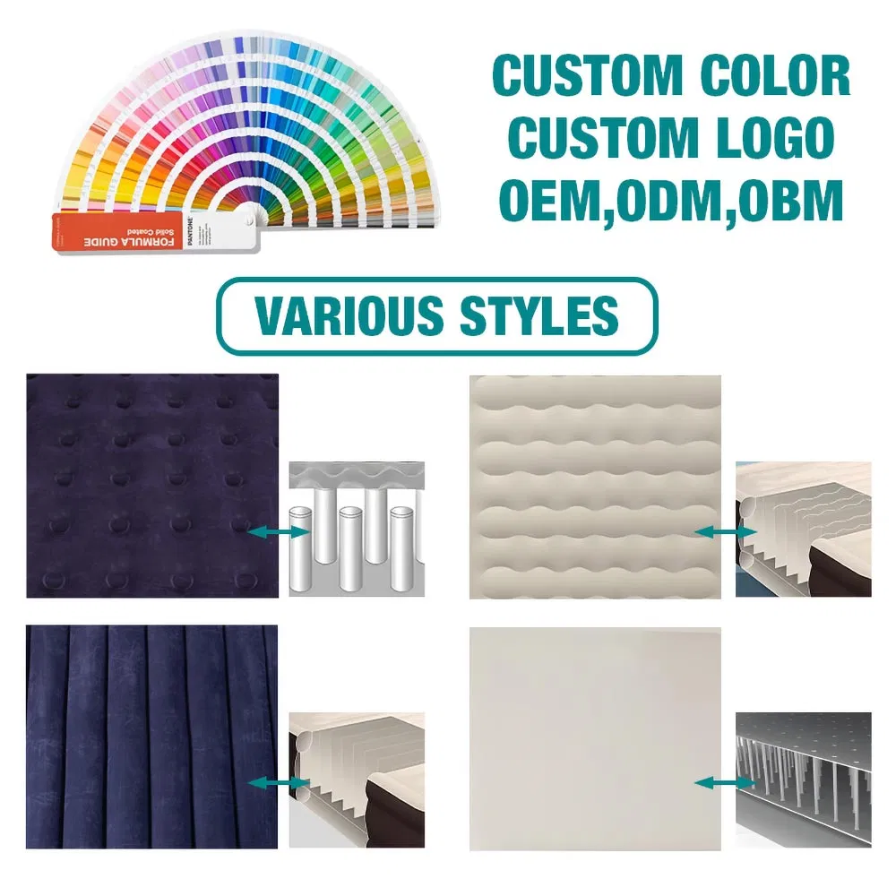 Double Layer Inflatable Bed Thick Air Mattress for Single or Double Use