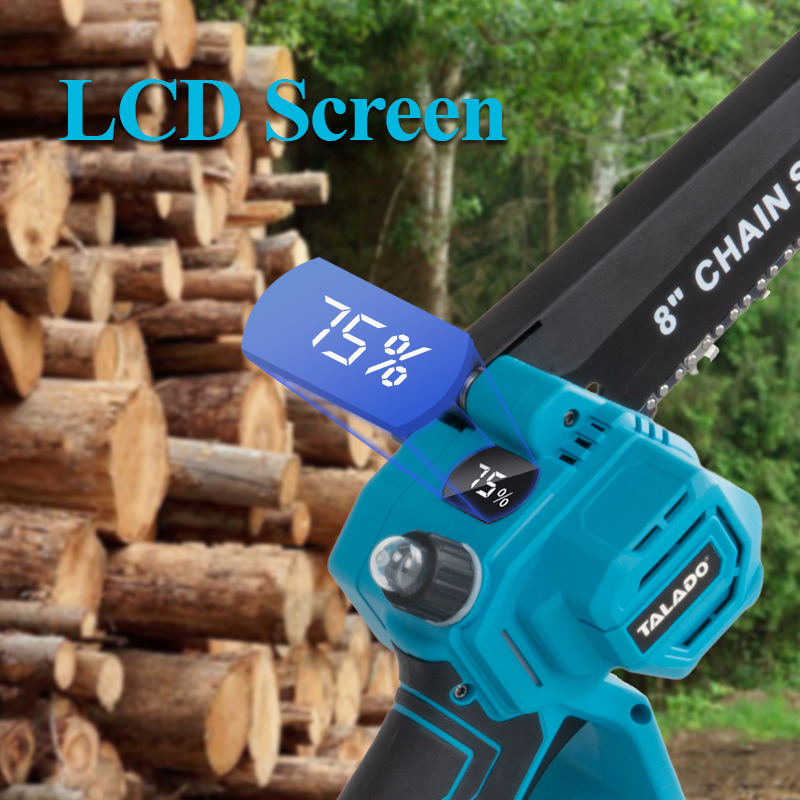 Fast Cutting 8 Inch Mini Electric Chainsaw with Long Lasting Battery