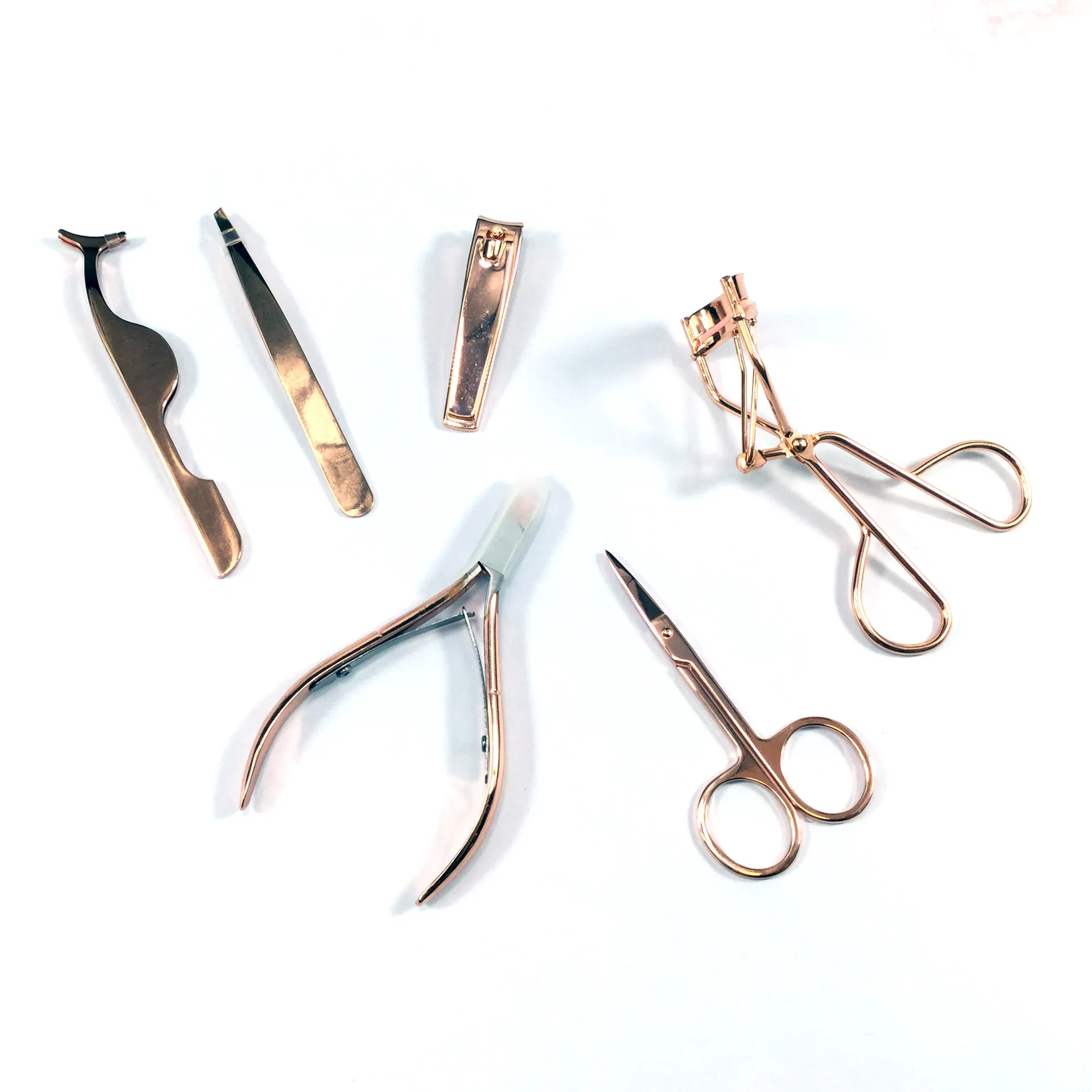 Customized Baby Rose Gold Eyelash Curler Nail Art Beauty Skin Care Tool Set Pedicure and Manicure Kit
