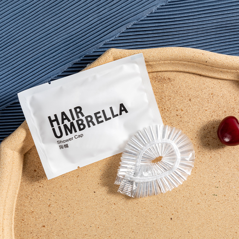 OEM Waterproof Transparent PE Shower Cap for Hotel