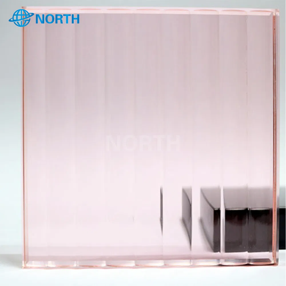 4mm 5mm 6mm 8mm Low Iron Toughened Obscure Glass Broad Reeded Patterned Glass for Bathroom