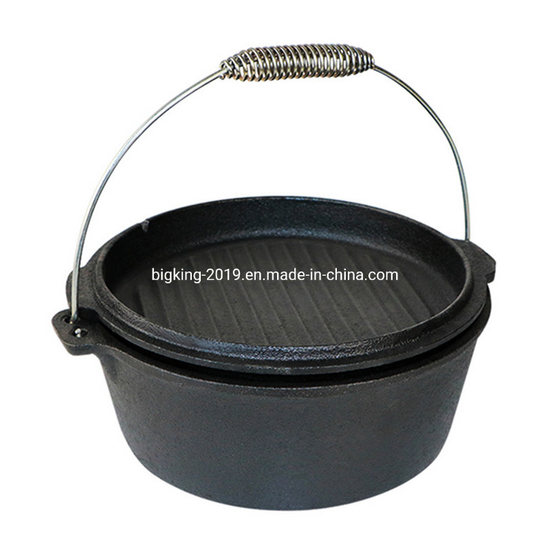 Hot Sale Pre Seasoned Cookware Set Vegetable Oil Cast Iron Frying Pan Skillet Set