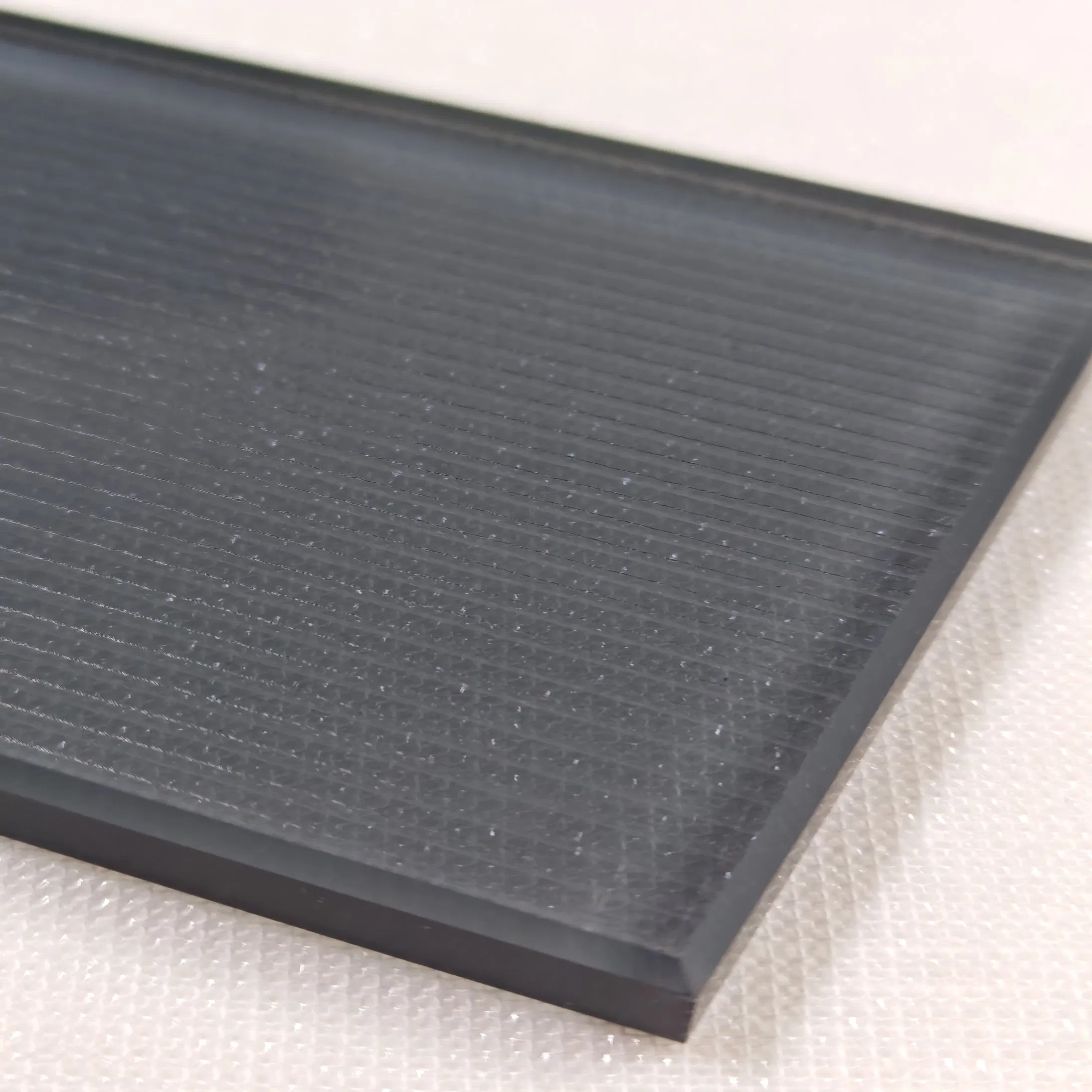 Artistic Black Straight Lines Frosted Glass Bathroom Glass