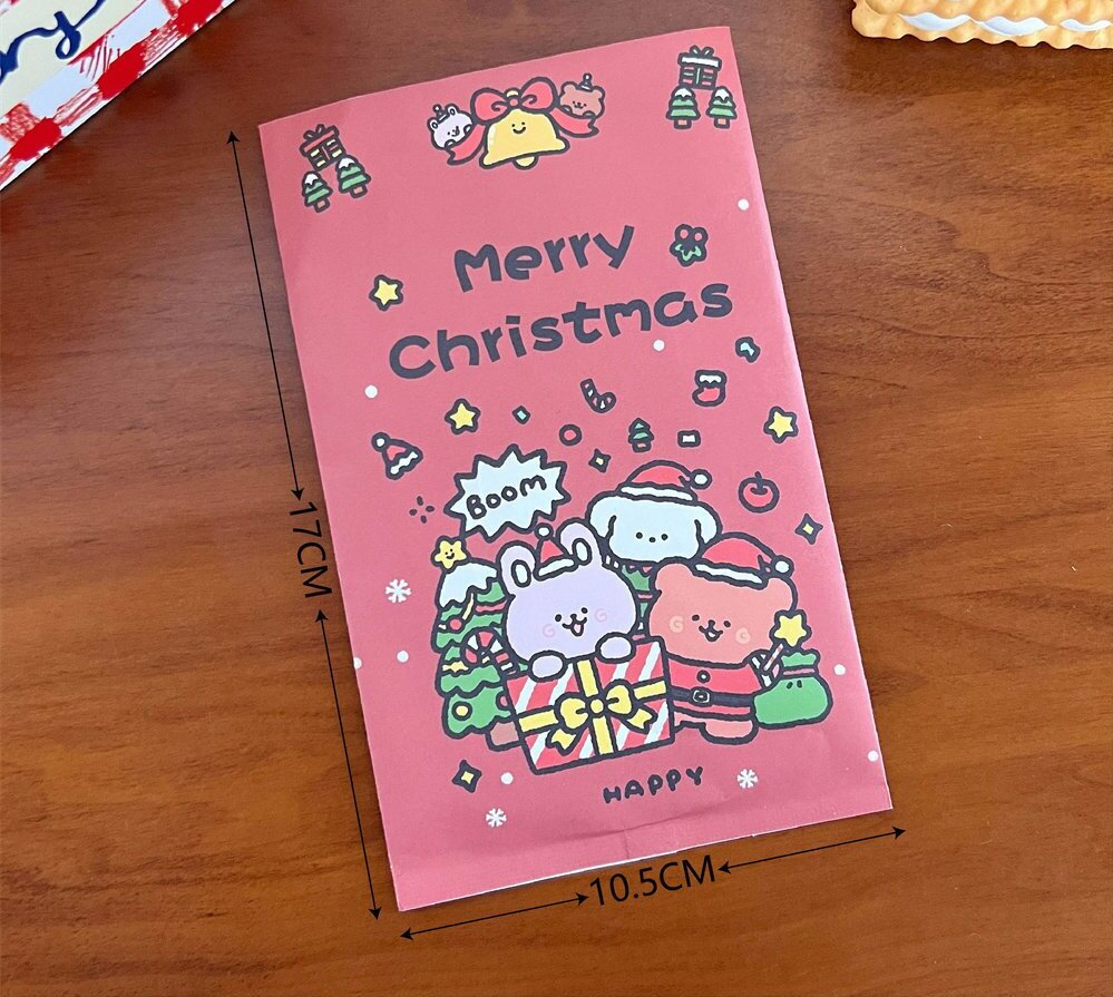 Christmas Stock Greaseproof Food Wrapping Paper Bag for Snack