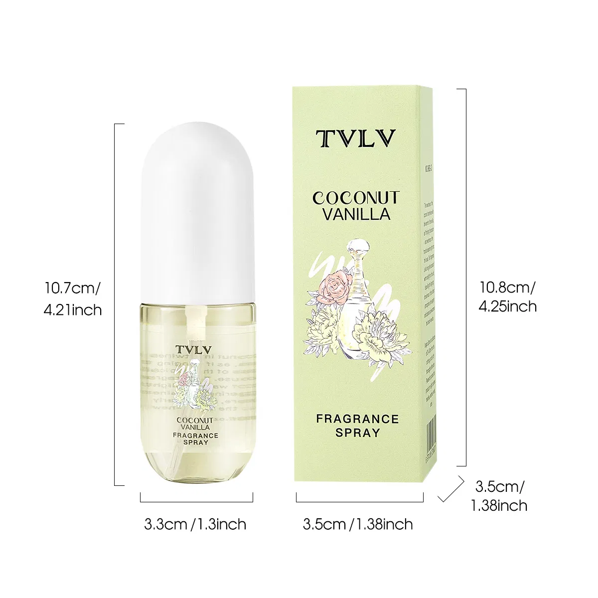 Long-Lasting Coconut Rose Scented Perfume Spray for All-Day Freshness