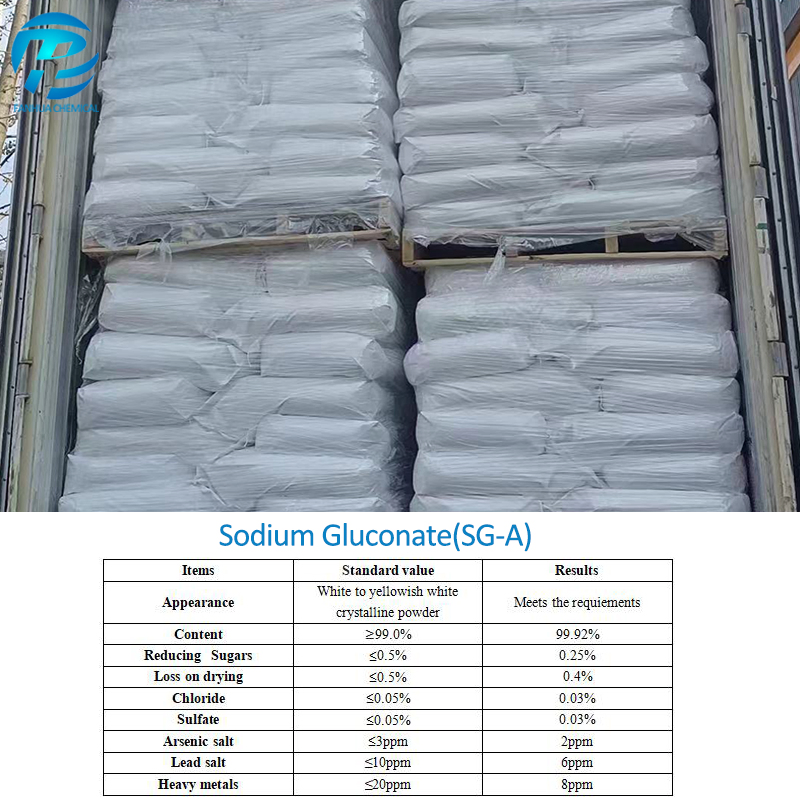 High Purity Retarder Sodium Gluconate for Concrete Mortar in Building Works