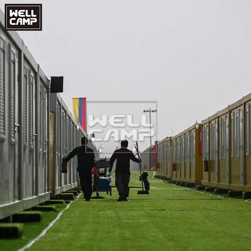 Wellcamp Prefabricated Mobile Flat Pack Worker Accommodation Container House for Office
