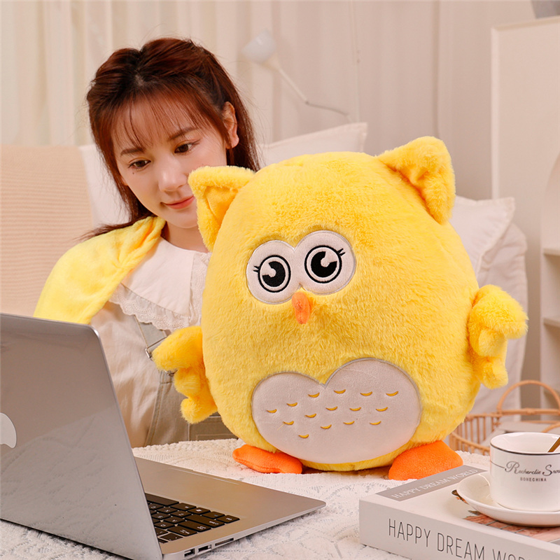Custom Logo Personalized Soft Wholesale Promotional Kid Child Baby Mascot Gift Doll Plushie Plushies Stuffed Animal Owl Bird Blanket Pillow Cushion Plush Toy E5