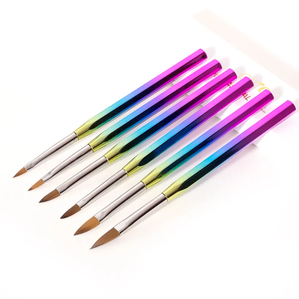 Guyo New Fashion Kolinsky Nail Art Brush with Gradient Handle