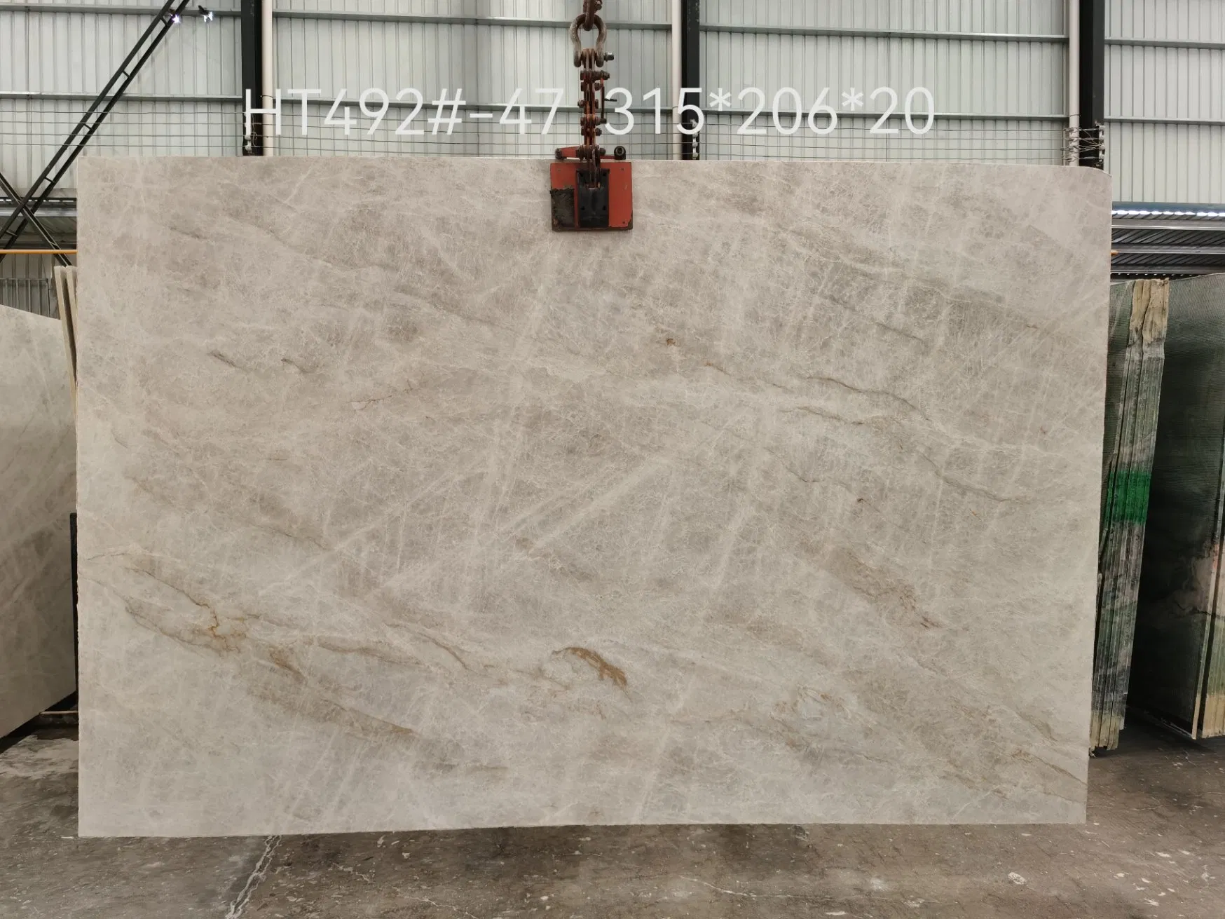 Brazilian Cream Taj Mahal Quartzite Slabs for Kitchen and Bathroom Countertops