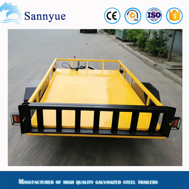 1 Ton Car Utility Flat Trailer Hot Sale Semi Trailer/Flatbed Trailer