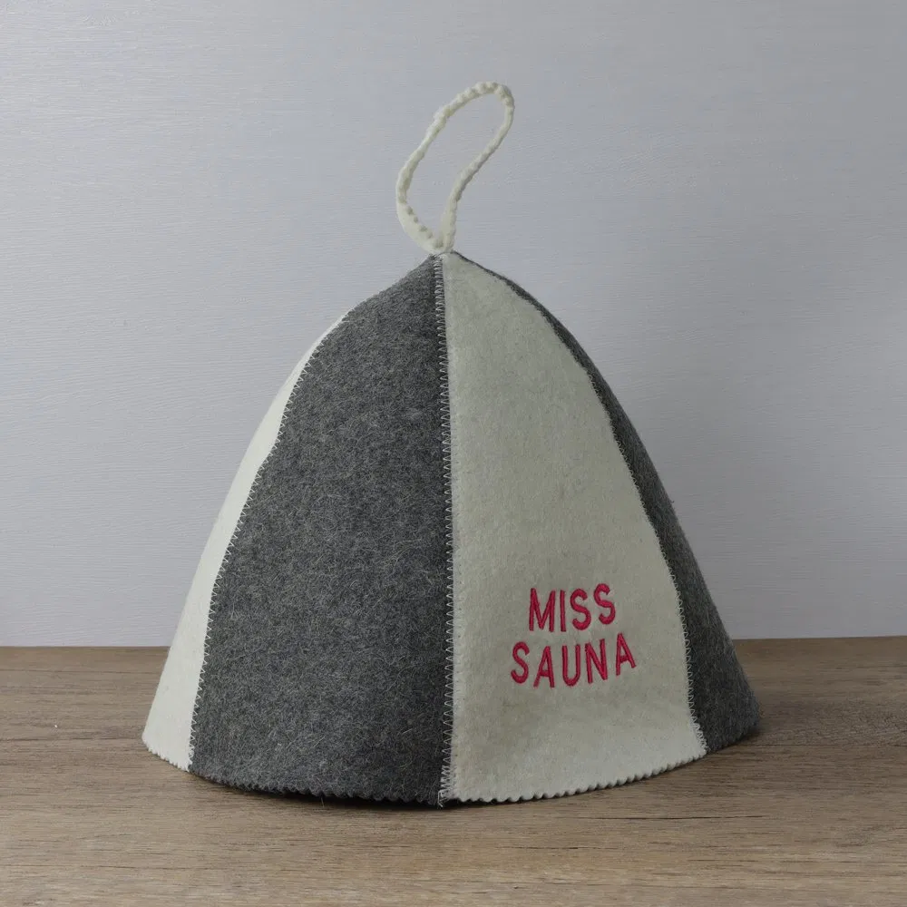 Sauna Hat, , Wool Felt Sauna Hat, Russian Banya Felt Bath Cap, Unisex Bathroom Sauna Accessories for Men Women
