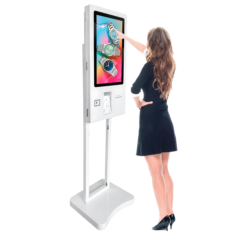 Restaurant Intelligent Wall Mount Stand Interactive POS Qr Scanner Touch Screen Payment Self Service Food Ordering Kiosk