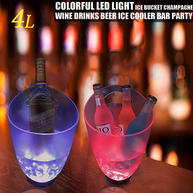 4L Multi Colors Changing LED Ice Bucket