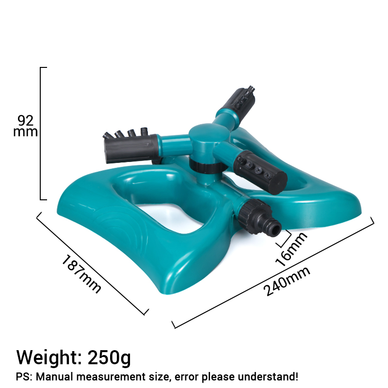Automatic Rotating Lawn Garden Irrigation Sprinkler Plastic Impact Sprinkler
