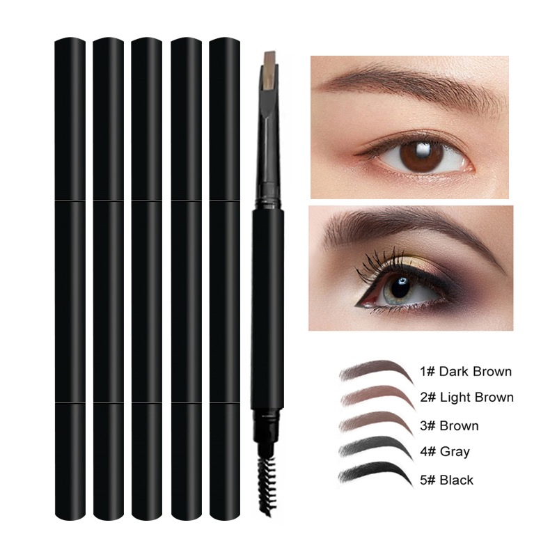 Custom Logo 2-in-1 Waterproof Eyebrow Pencil Pigmented Mineral