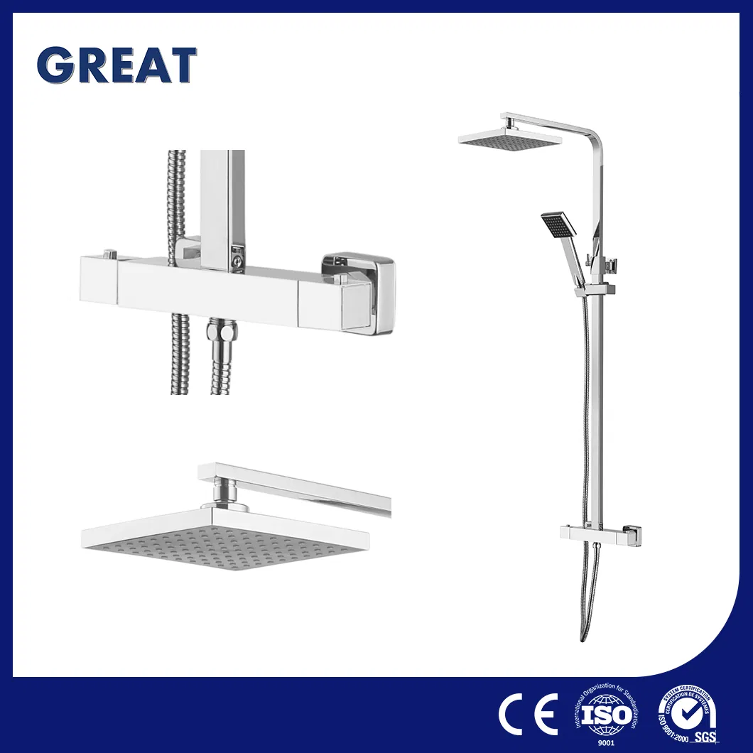 Great Bathroom Shower Faucet OEM Customized Shower Panel Tower China Gl78002sk Thermostatic Shower Kit Set Surface-Mounted Shower Column Manufacturing