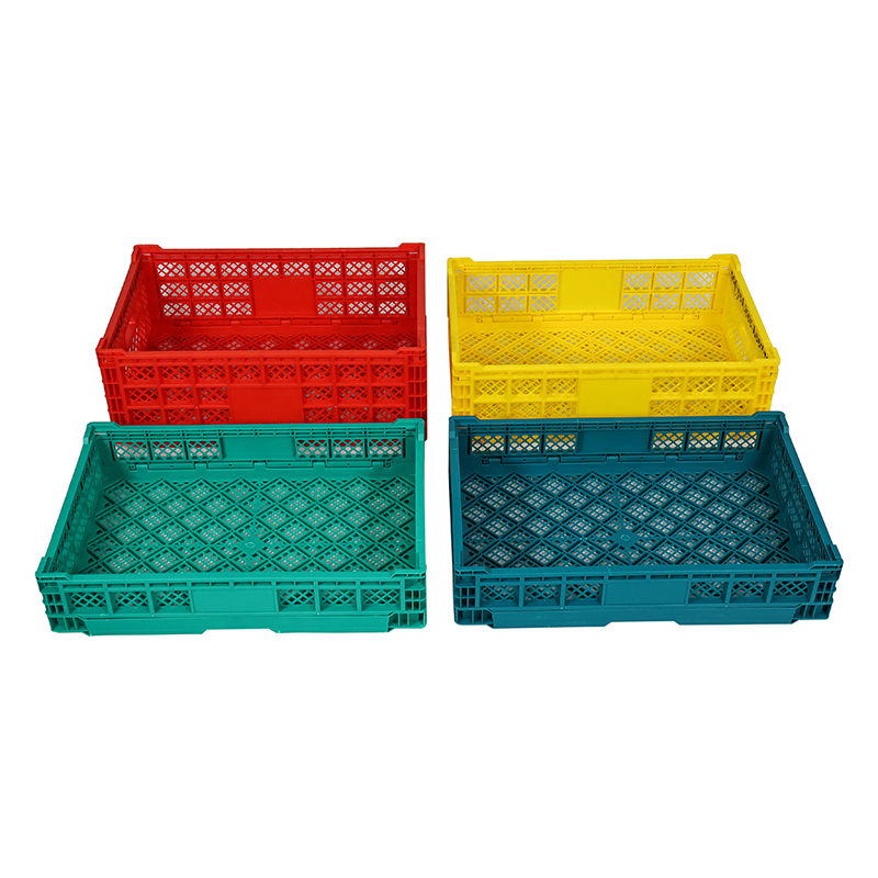 Injection Mold Supermarket Plastic Foldable Vegetable and Fruit Crate