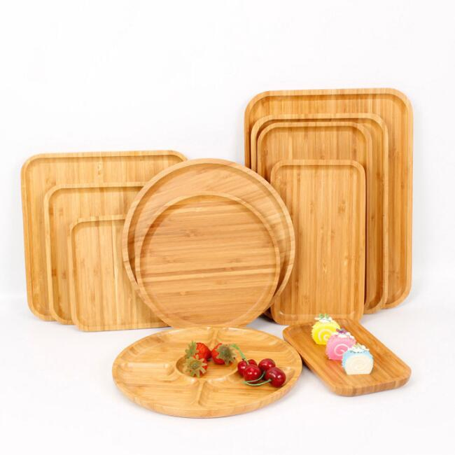 Perfect Bamboo Food Plate Fruit Tray Rectangular Food Serving Tray