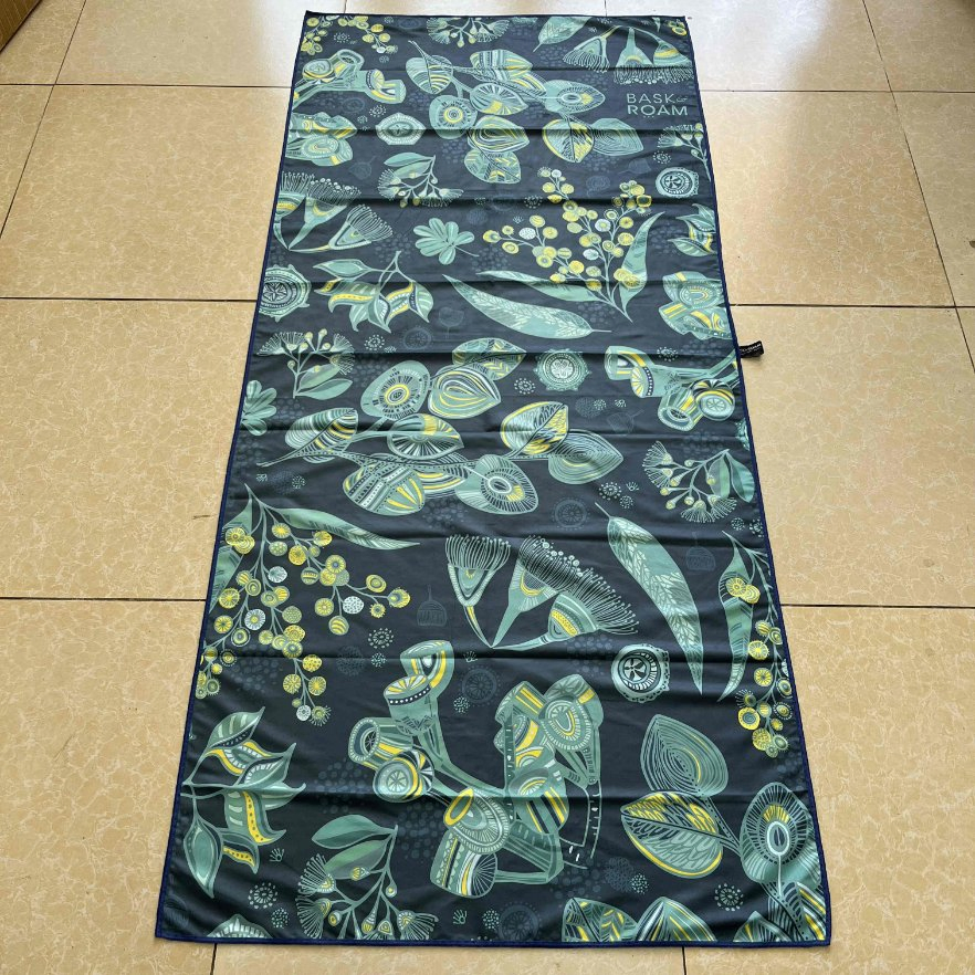 2025 Hot Beach Towel Custom Logo Printed Lightweight RPET Microfiber Suede Recycled Towel Customized Logo Beach Towel