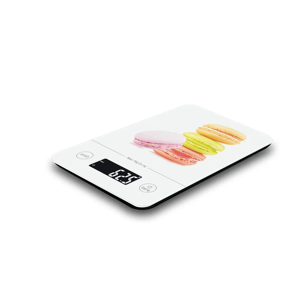 Кухонные весы электронные 7кг с макаронным рисунком