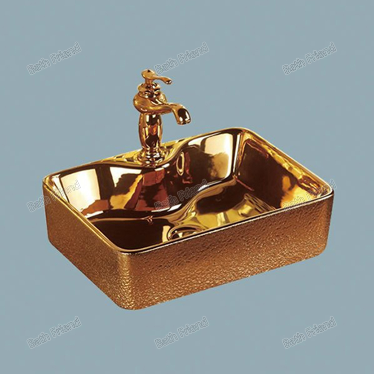 Прямоугольная керамическая раковина для ванной