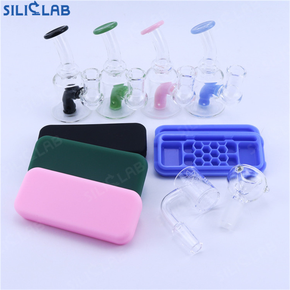 Women Glass Smoking Pipe DAB Rig Oil Burner Tobacco Set