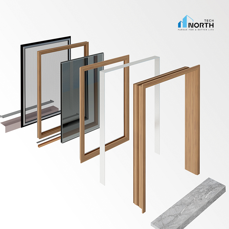 Factory UPVC Double / Triple Glazed Bespoke Design Vinyl Swing Casement Glass Window