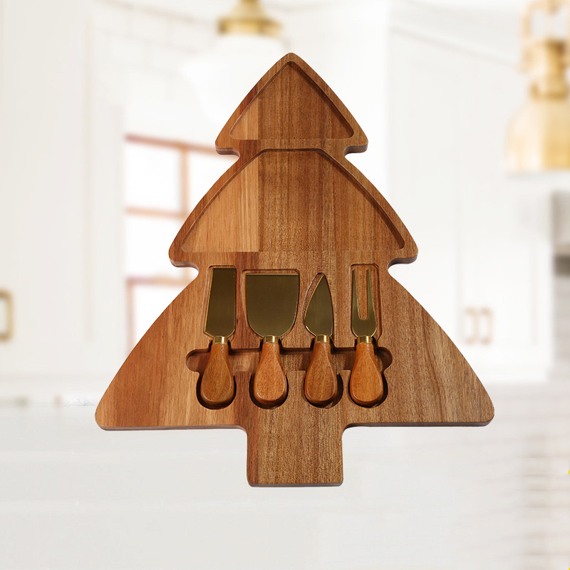 Factory Offer Cheese Knife with Wood Handle Combination Cheese Tool