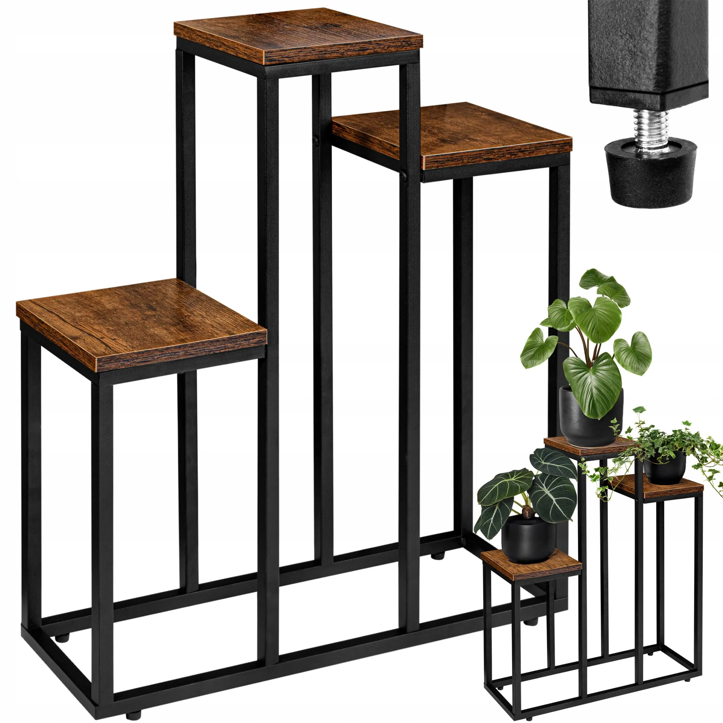 Widely Used Superior Quality Sell Well Vegetables Wood Plant Pot Display Decorative Iron Metal Flower Stand Rack