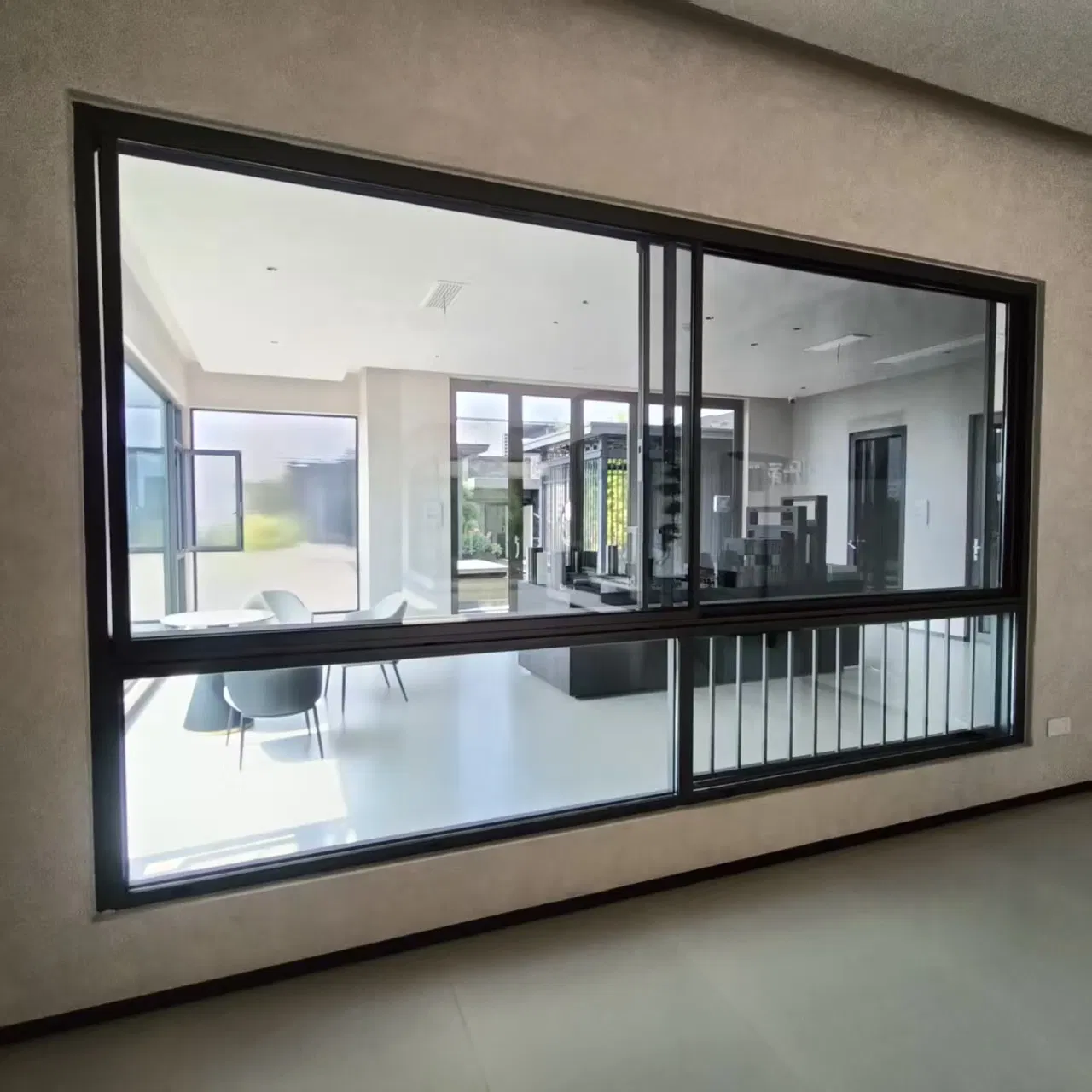 Building Material Aluminium Profile Aluminum Sliding Window for Living Room Balcony with Clothes - Drying Rack