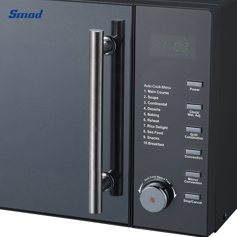 Smad OEM Brands Multi Function with CE Certification Mirror Door Cheap Electric 220V 23L Counter Top Digital Control Table Top Microwave Oven 23L for Home Use