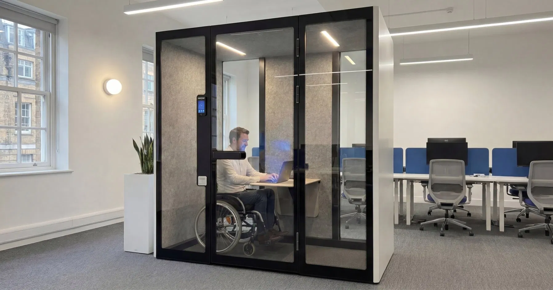 Movable Acoustic Phone Booth Soundproof Interview Pod