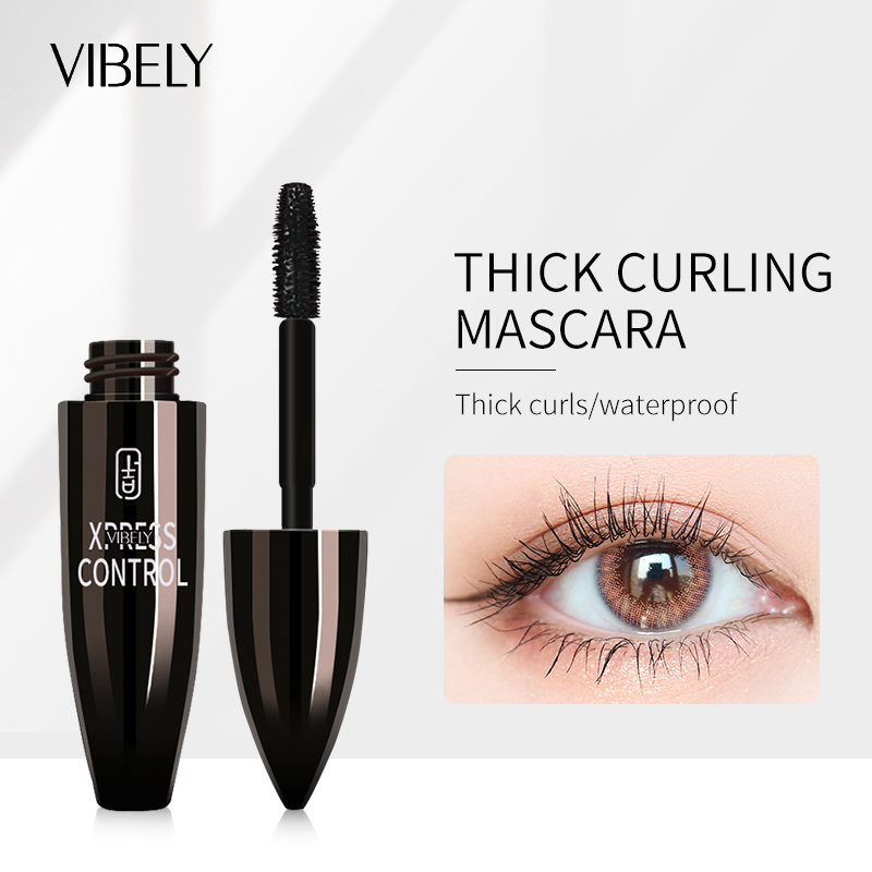 Eye Cosmetics Long Lasting Curling Waterproof Anti-Sweat 3D Fiber Vegan Black Mascara