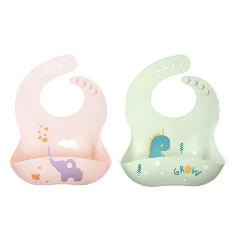 Low Price High Quality Customized Cute Baby Wholesale Waterproof Silicone Bibs