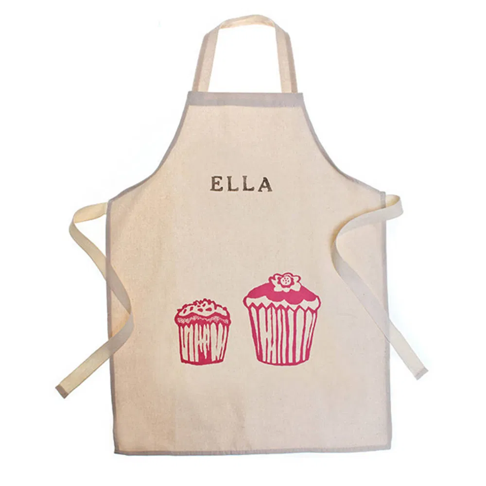 China Factory OEM Custom Design Printed Promotional Cotton Polyester Kitchen Apron
