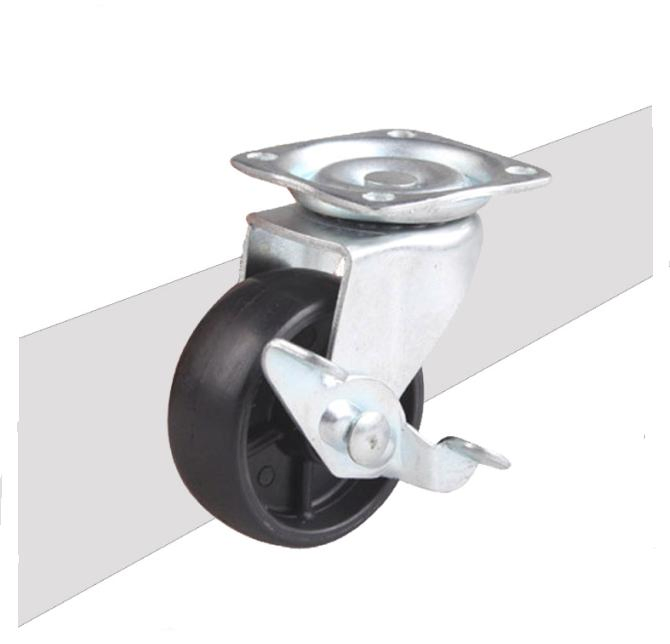 China Factory Swivel PU Caster Wheel Display Rack Wheel
