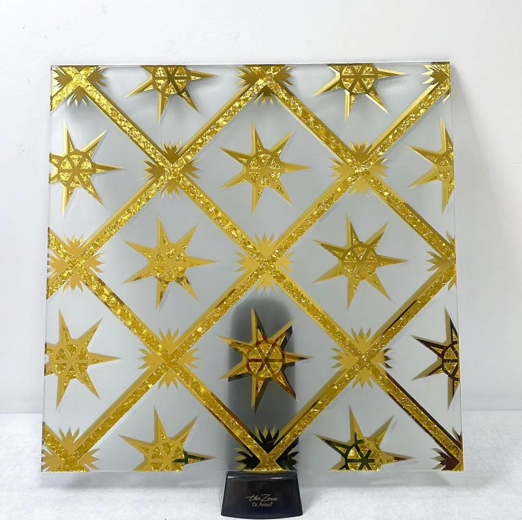 Titanium Coated Decorative Glass Art Glass for Decorative, Furniture, Window and Door