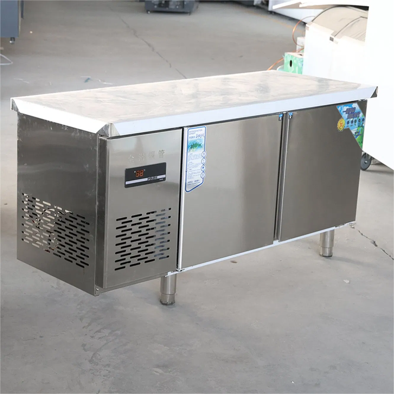 Restaurant/Kitchen/Hotel Under Counter Stainless Steel Refrigerator Display Freezer Workbench Tabletop Fridge