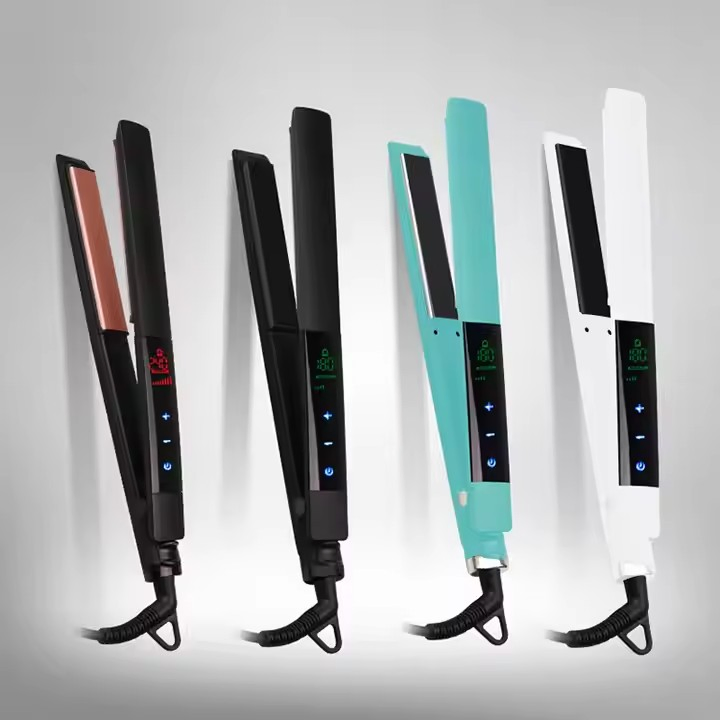 Professional 450 Degree Electroplated Plate Flat Touch Screen Smart Hair Straightener