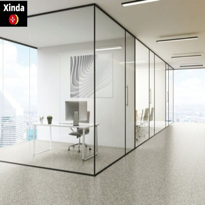 Tempered Glass Partition Walls for Office - Soundproof, Custom Sizes Factory Direct