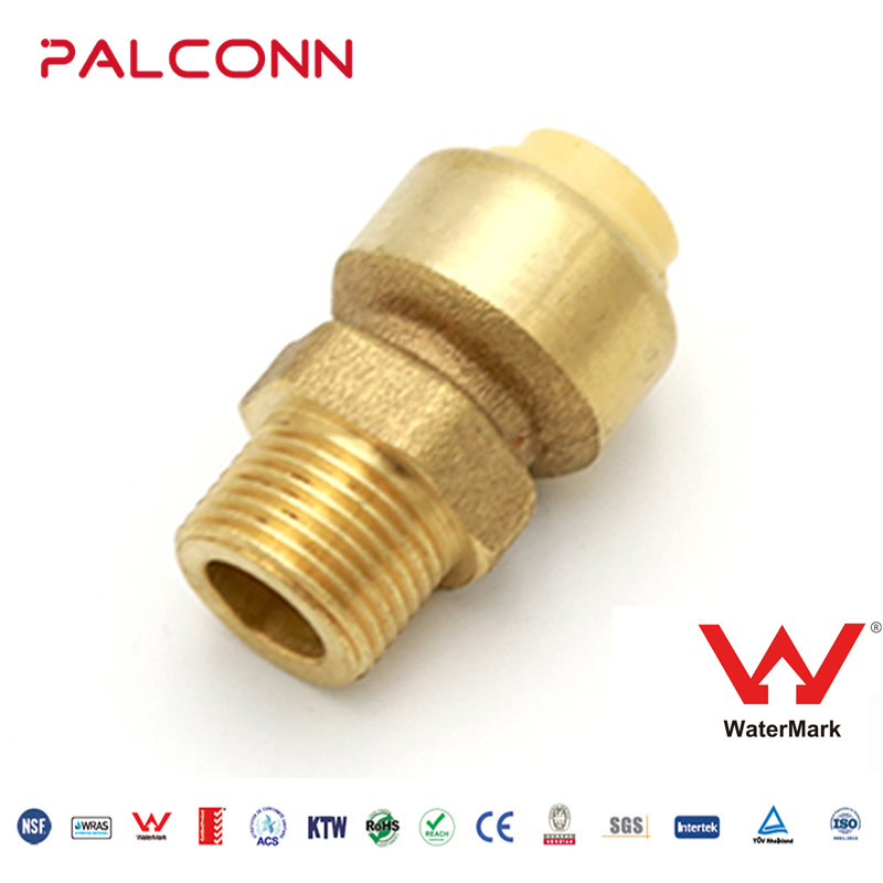 Push-Fit Fitting for DIY Quick Connect Pex Plumbing Tube with Watermark Certification 20mm