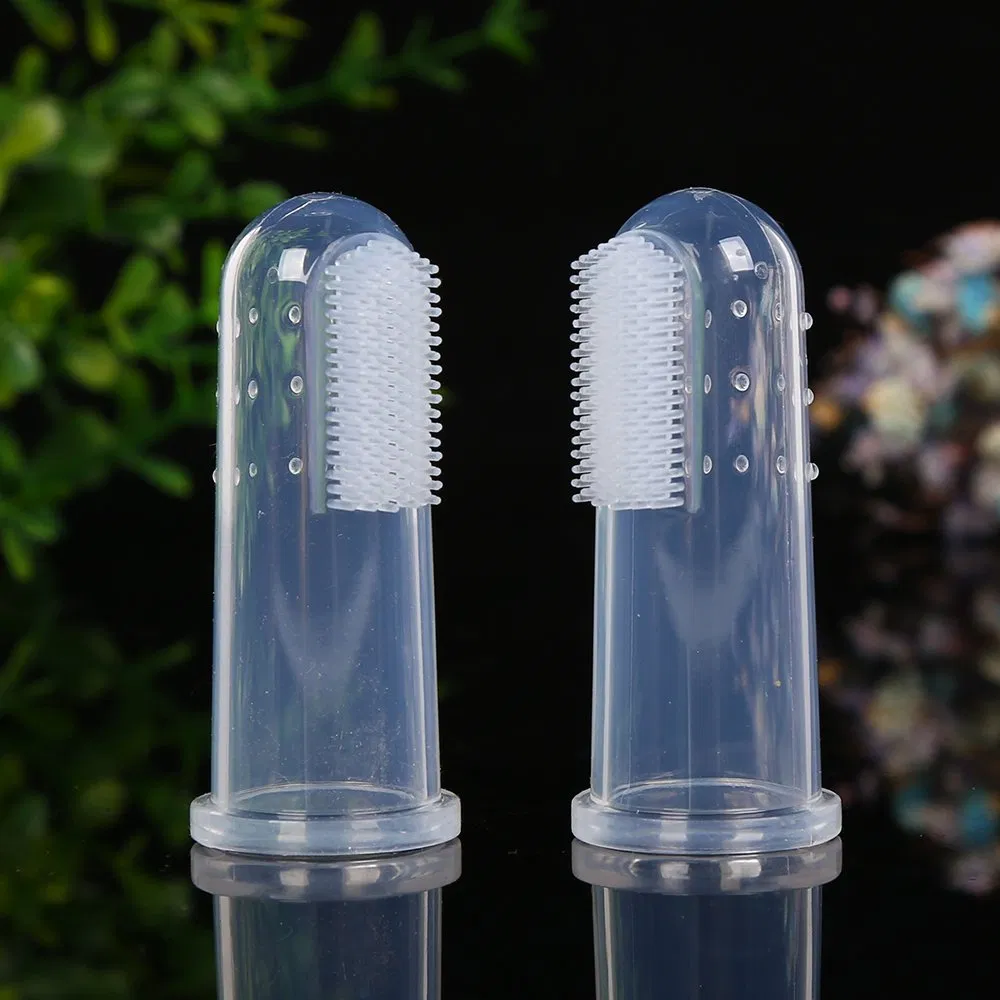 Factory Direct Sale 100% BPA Free Soft Silicone Baby Finger Toothbrush