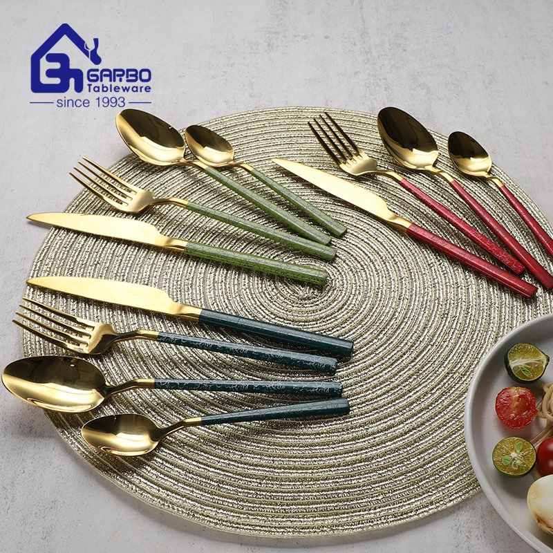 410 (13-0) Stainless Steel Dinner Knife Gold Color Metal Flatware Classic Hot Selling Steak Knife for Home Restaurant Use Kitchen Utensils
