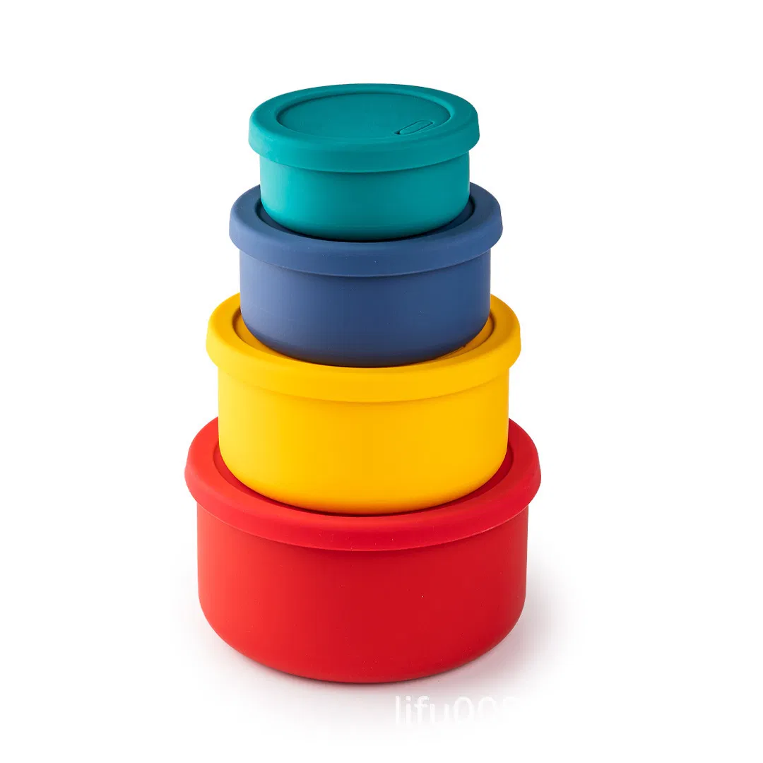 Silicone Lunch Box Compartment Lunch Box One-Compartment Refrigerator Lunch Box