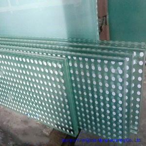 Color Ceramic Fritted Glass with Decorative DOT Pattern