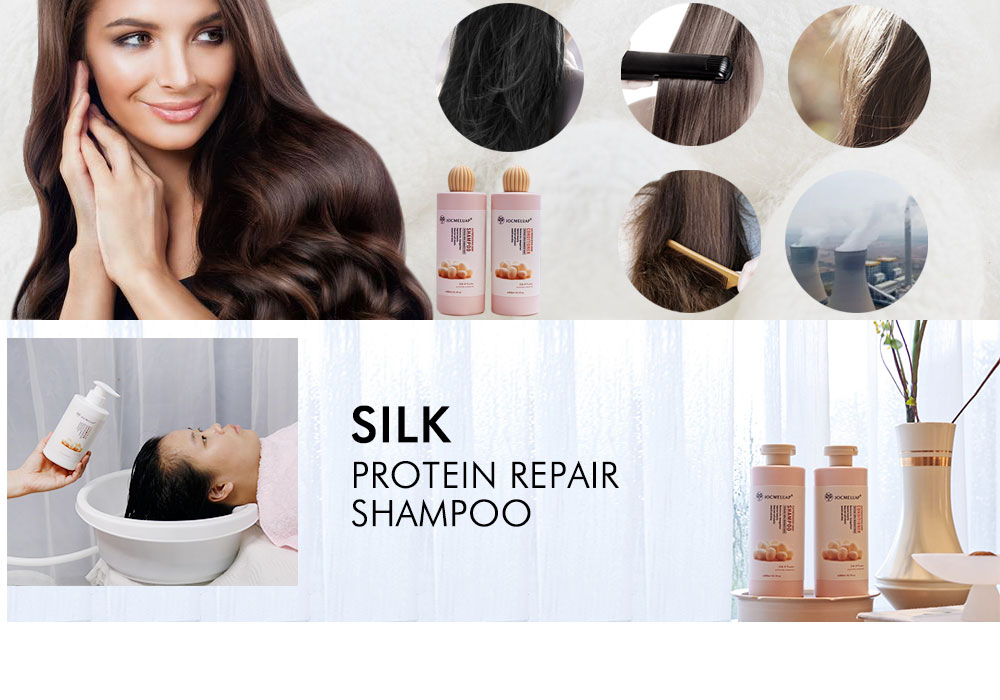 Private Label Nourishing Moisturizing Protein Silk Repairing Shampoo and Conditioner Set Strong Silky Shiny Healthy Renewed Repair Hair