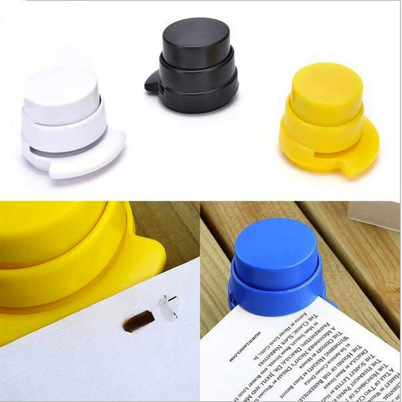 Portable Mini Stapleless Needleless Stapler for Paper Document Binding Office Use Wbb15601