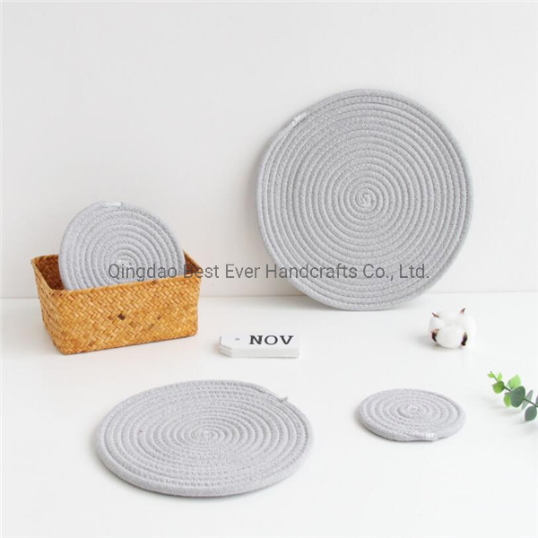 Coasters for Drinks Handmade Braided Drink Coasters Set of 4